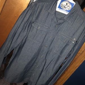 SEAN JOHN DENIM BUTTON DOWN